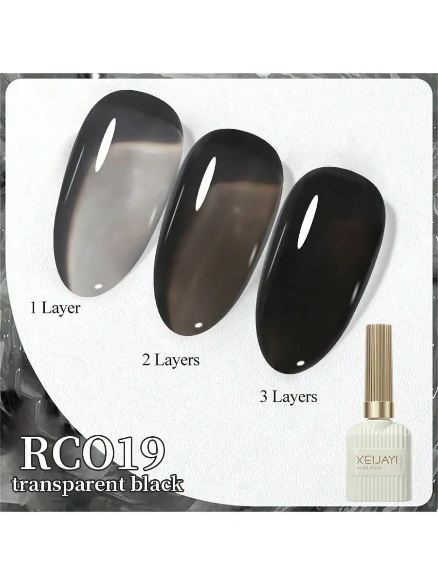 black gel nail polish bottle 15ml — image 3