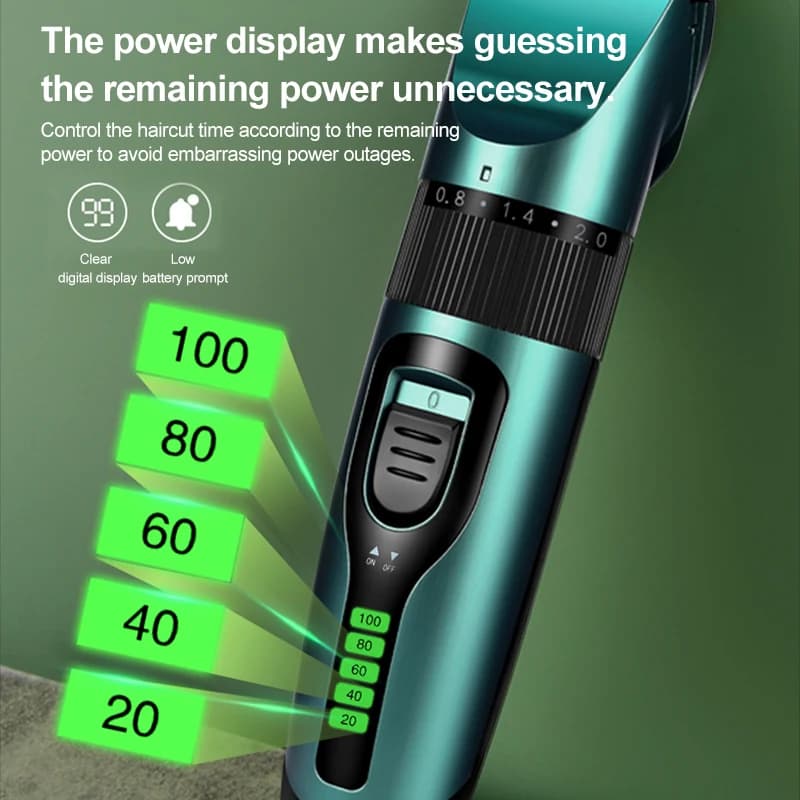wireless hair clipper with LED display and ceramic blade — image 5