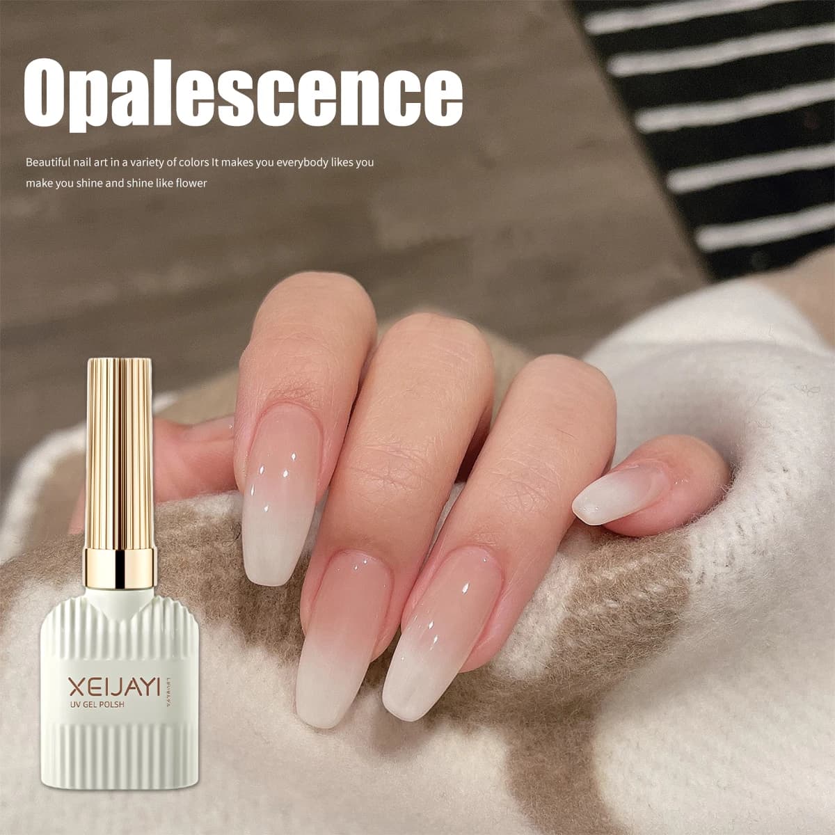 Milky white gel nail polish bottle 15ml — image 7