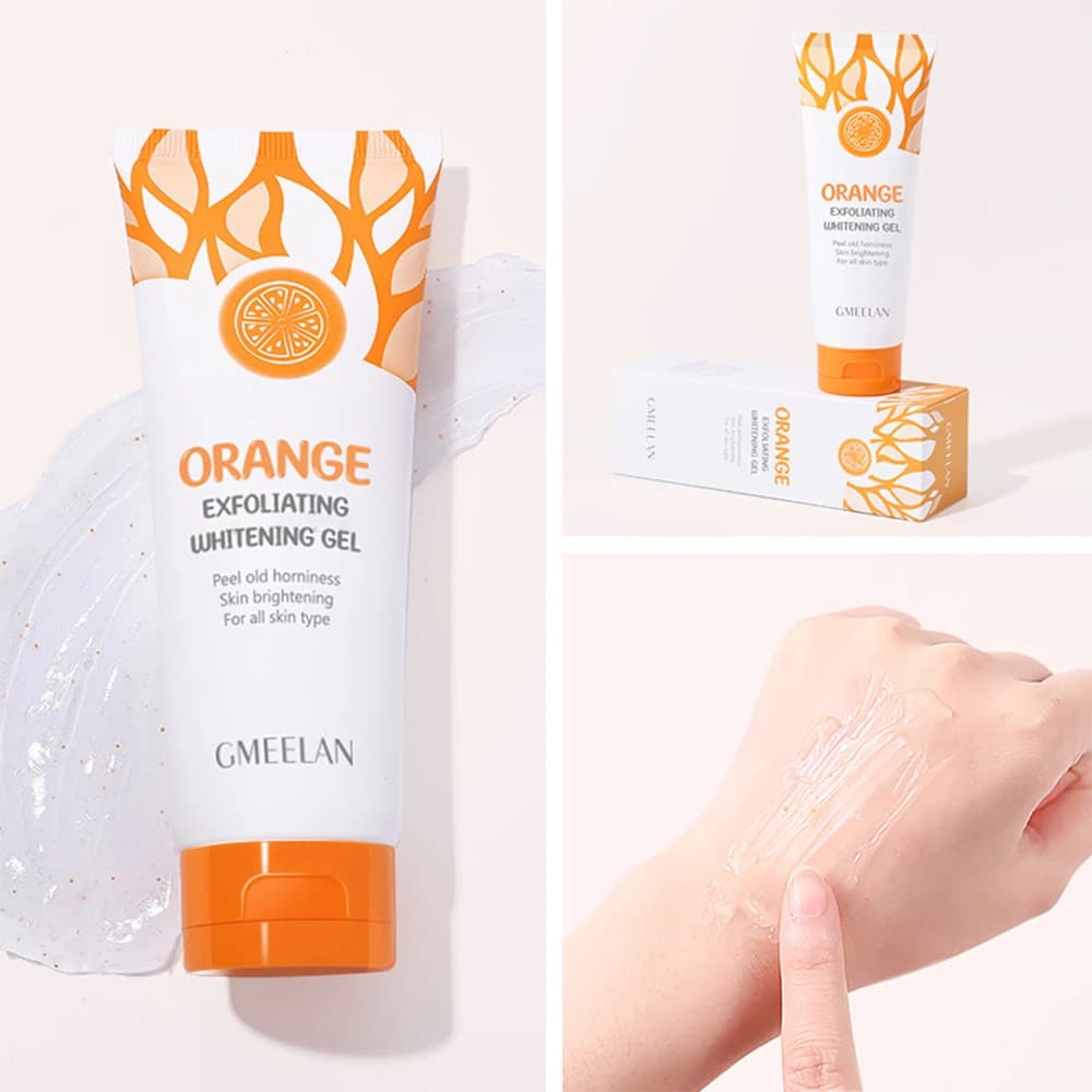 orange exfoliating gel tube for brightening skin — image 3