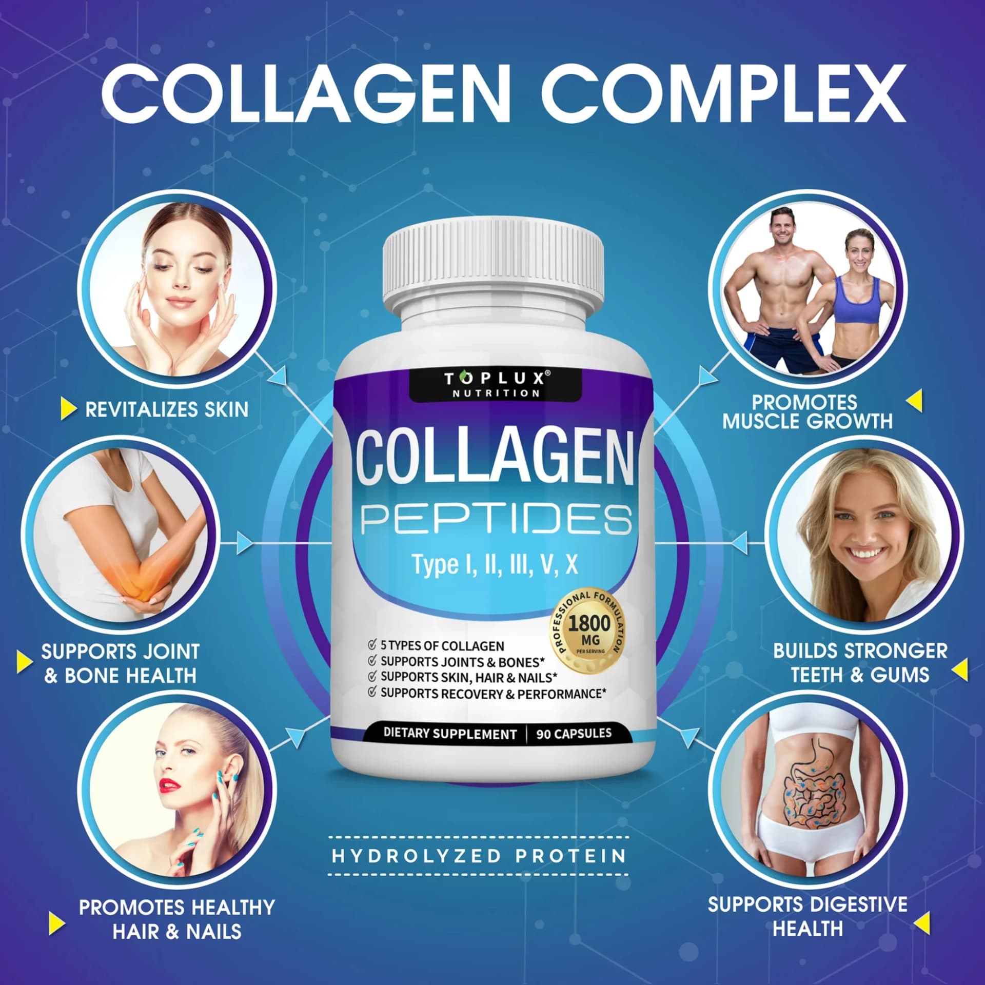 collagen peptides powder bottle — image 3