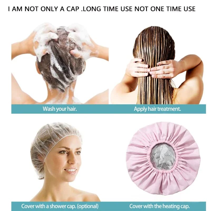Self‑heating steam hair mask cap — image 3
