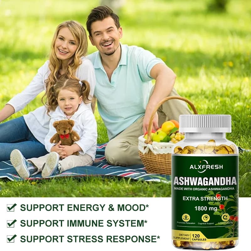 Organic ashwagandha root extract capsules — image 3