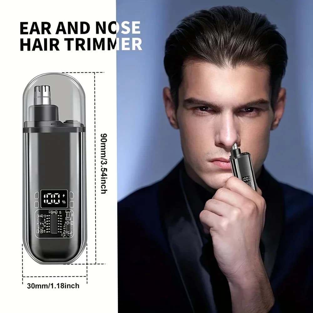 USB‑C rechargeable nose and ear hair trimmer — image 3