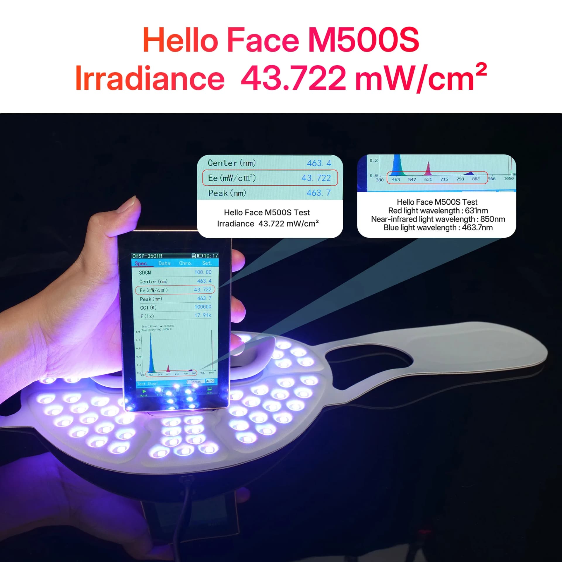 wireless near-infrared red light therapy facial mask — image 5