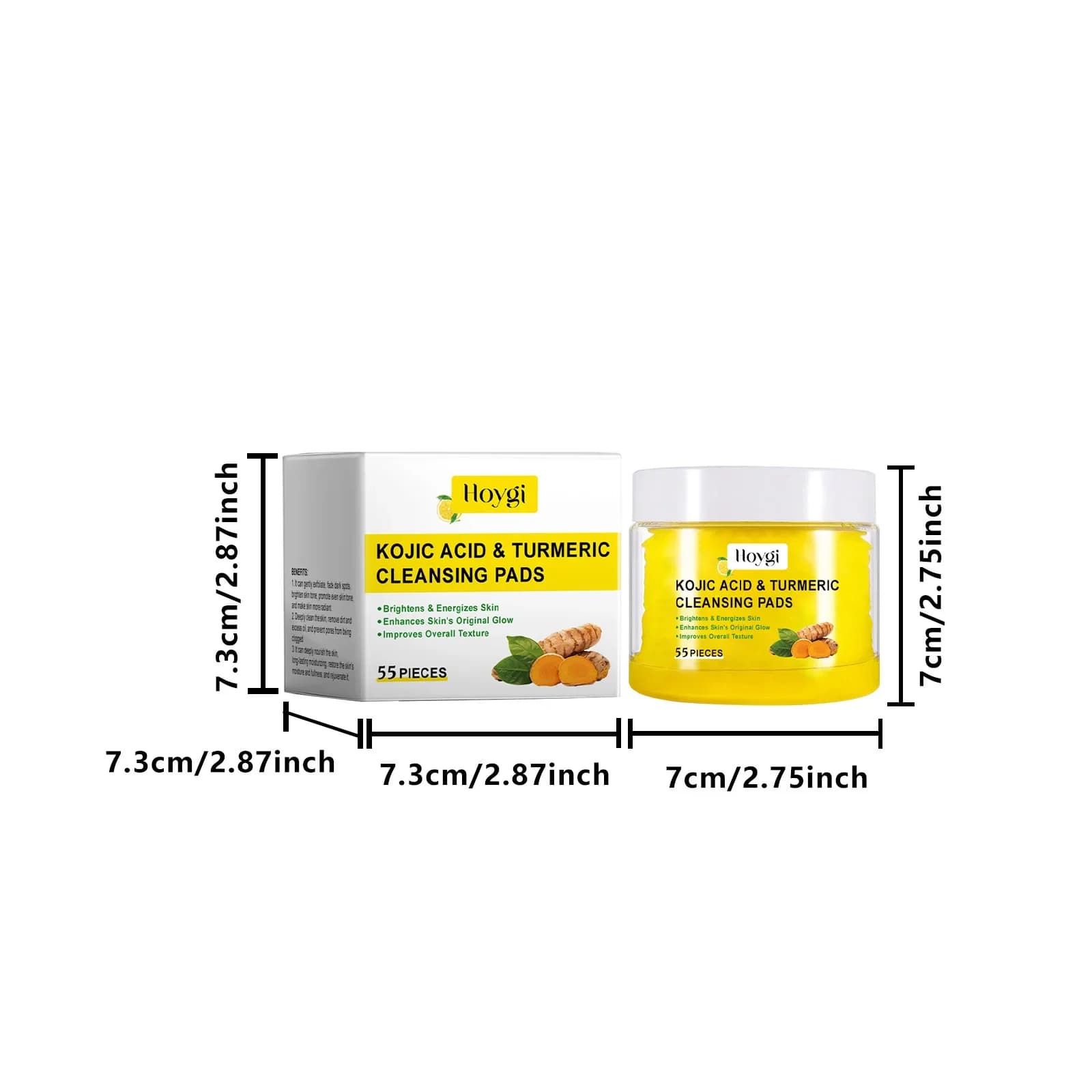 Turmeric and kojic acid facial cleansing pads — image 6