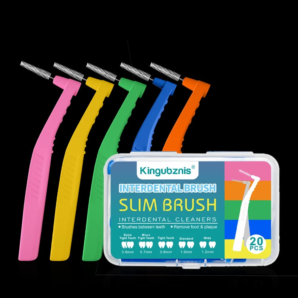 pack of 20 interdental brushes with dust cover — image 1