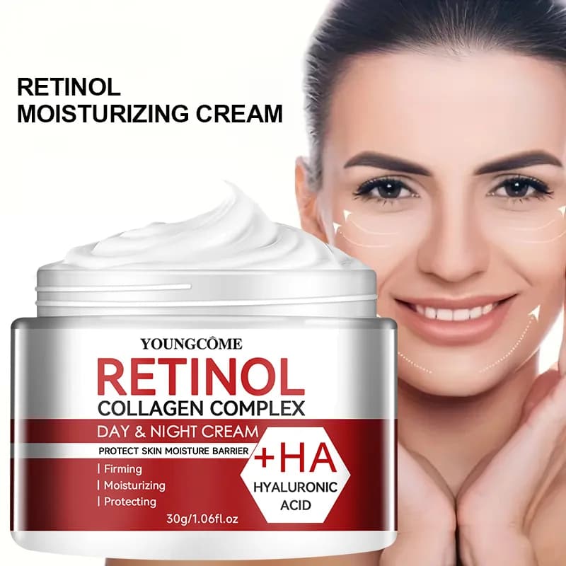Jar of retinol collagen facial moisturizing cream — image 2