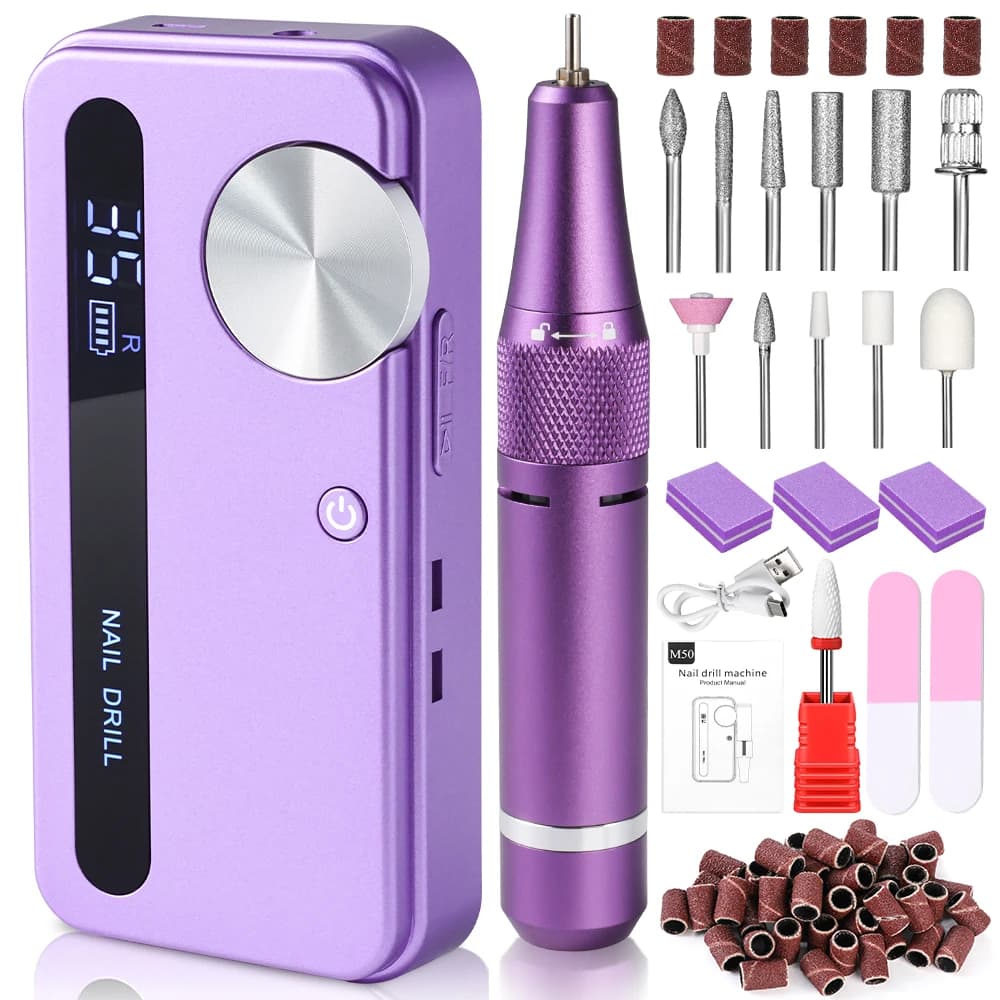 Rechargeable electric nail drill with 35,000 RPM motor — image 7
