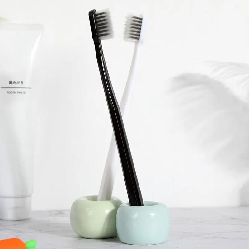 Bamboo charcoal toothbrush with soft silk bristles — image 6