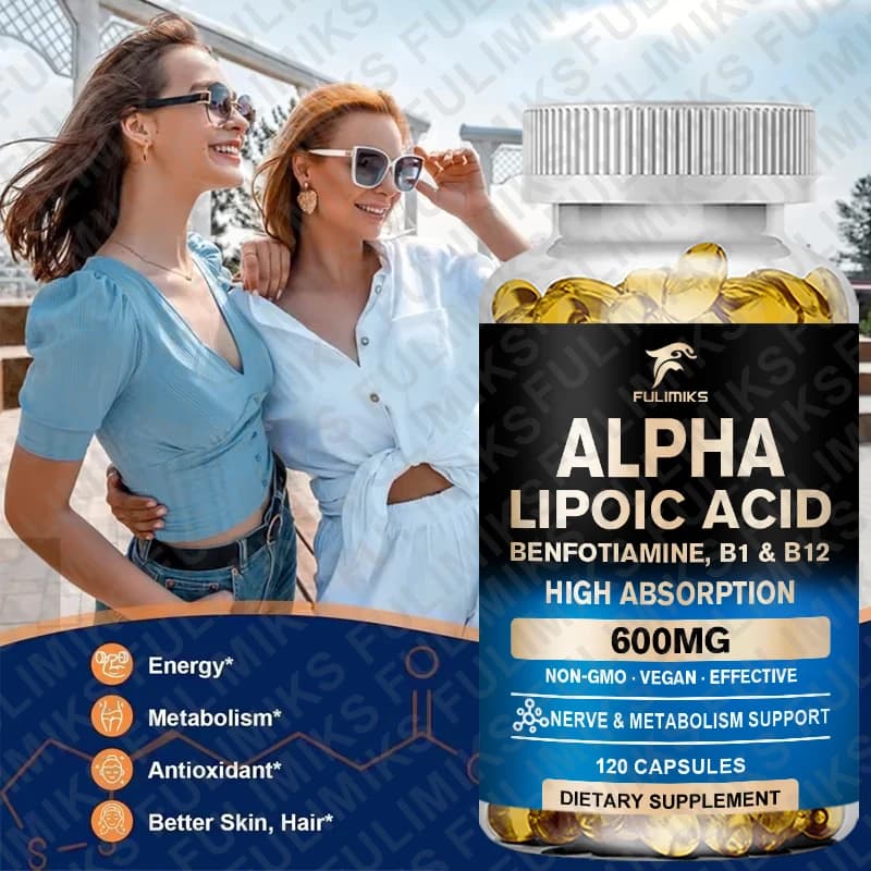 Alpha lipoic acid 600 mg capsules with benfotiamine — image 5
