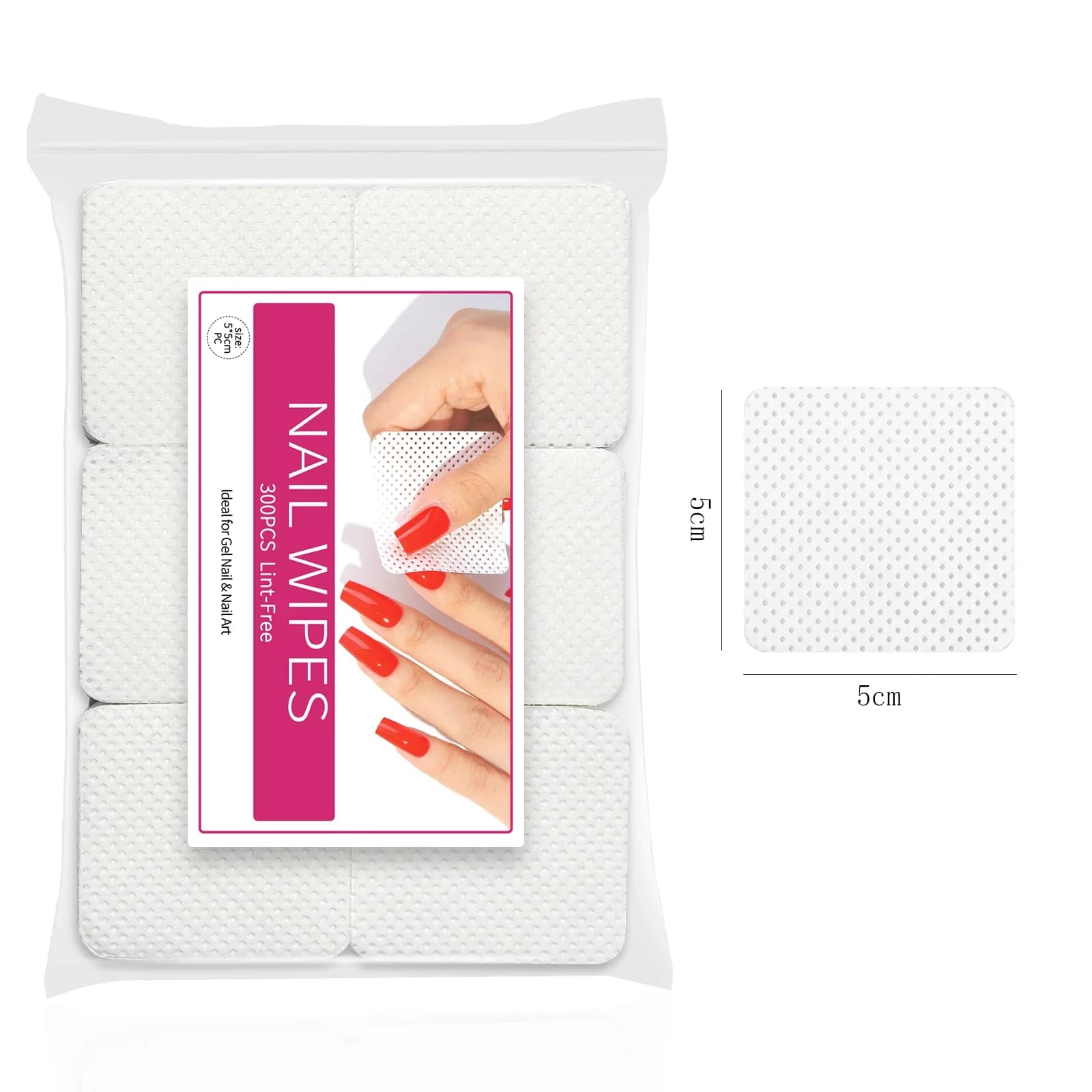 colorful lint-free cotton nail polish remover wipes — image 7
