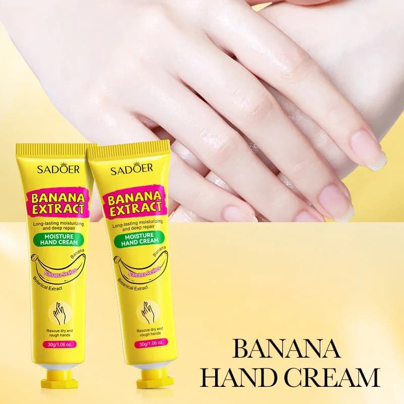 banana scented hand cream tube — image 4