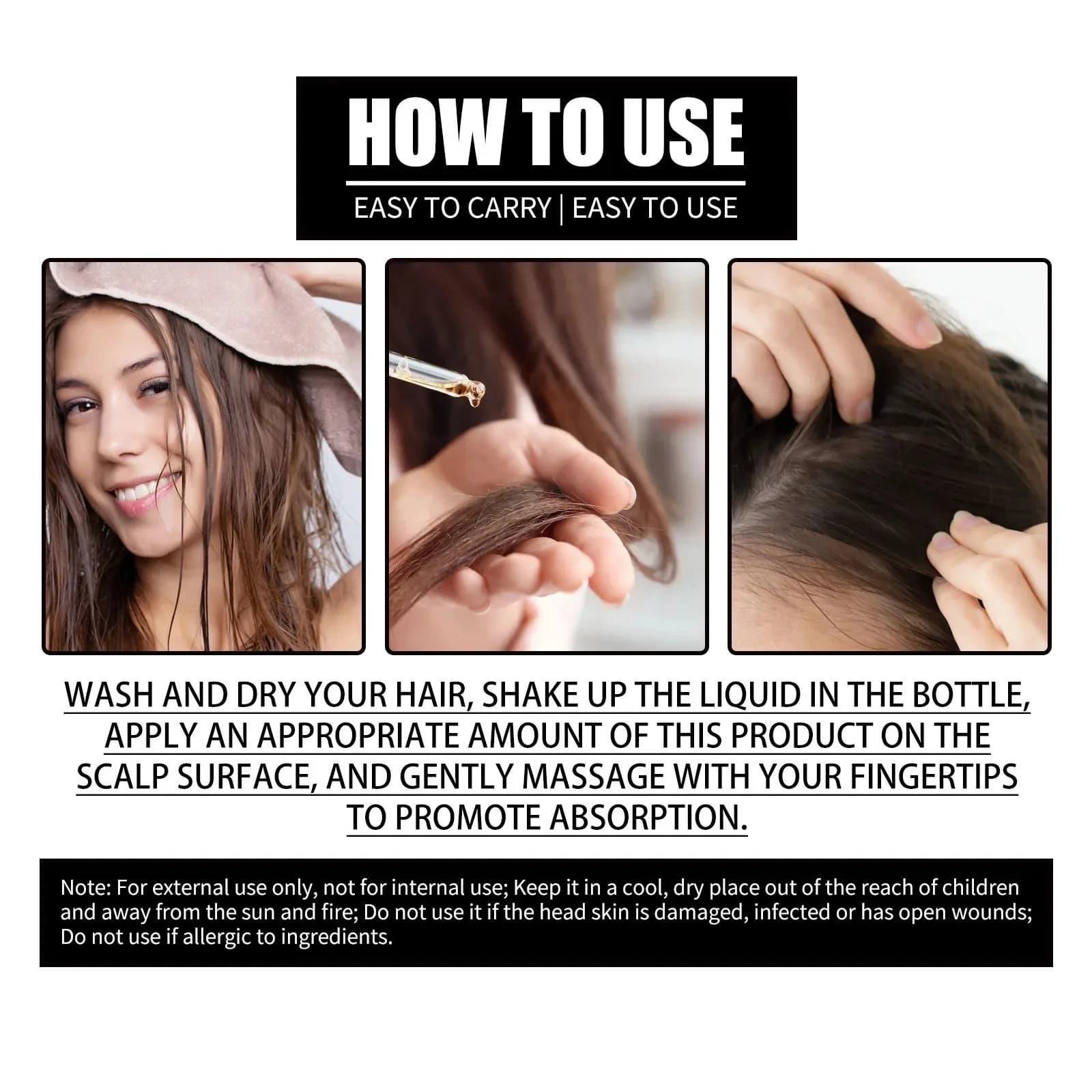 Collagen and vitamin B7 hair growth essential oil bottle — image 6