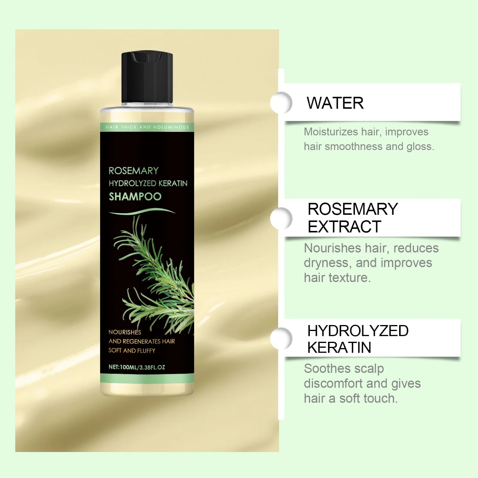 bottle of rosemary natural shampoo — image 2