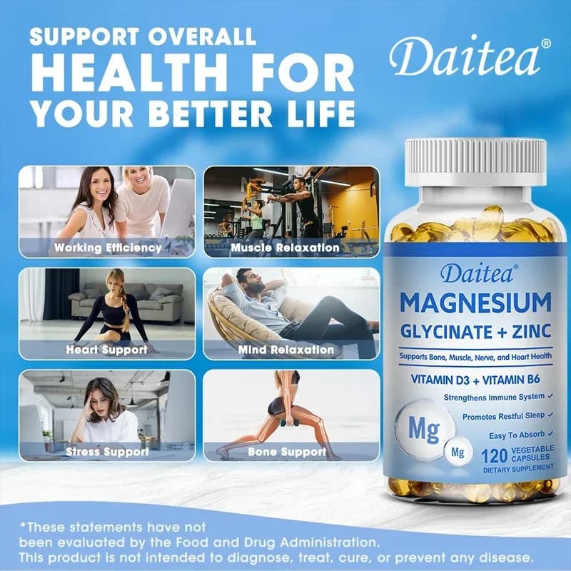 bottles of magnesium zinc vitamin d3 supplement — image 4