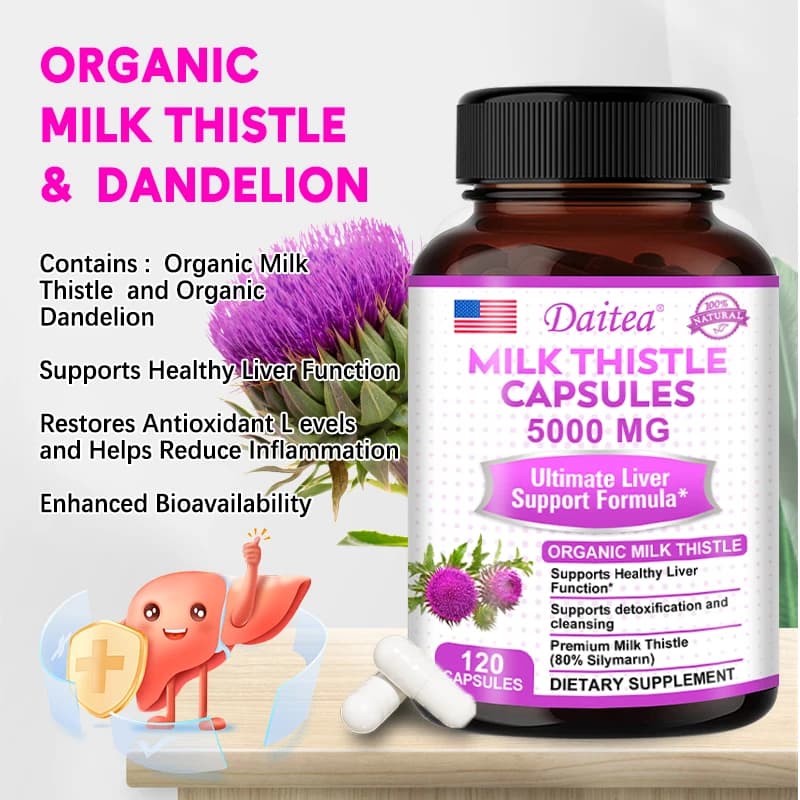organic milk thistle liver support capsules — image 6