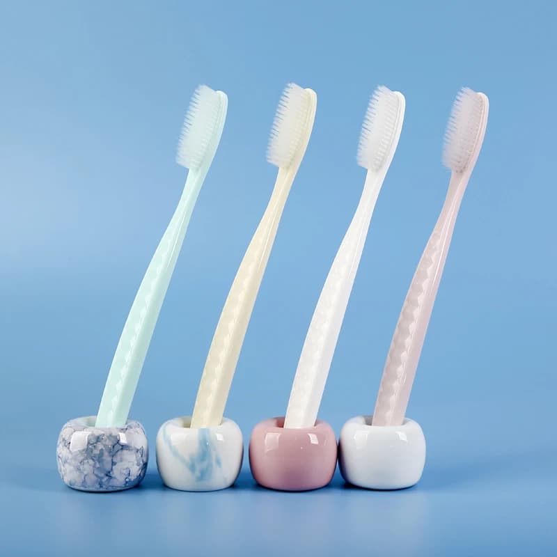 soft long-head adult toothbrush set of four — image 2
