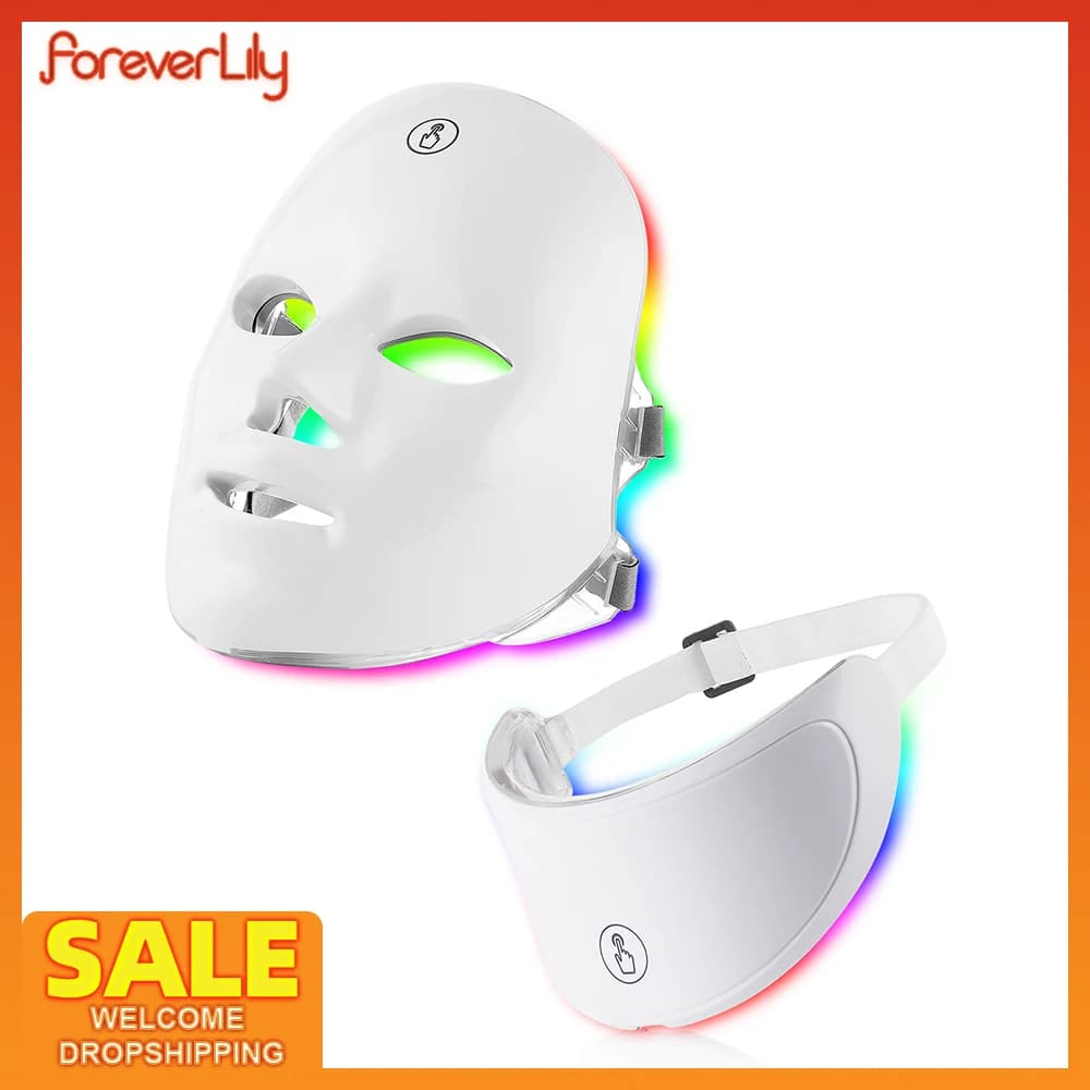 LED Light Therapy Facial Mask – 7 Color Options