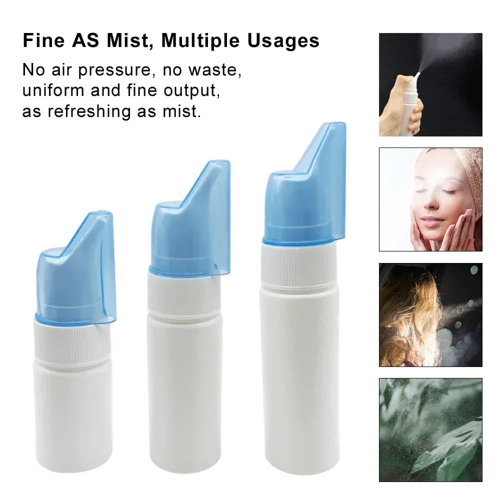 Portable nasal irrigator bottle with fine mist spray nozzle — image 2