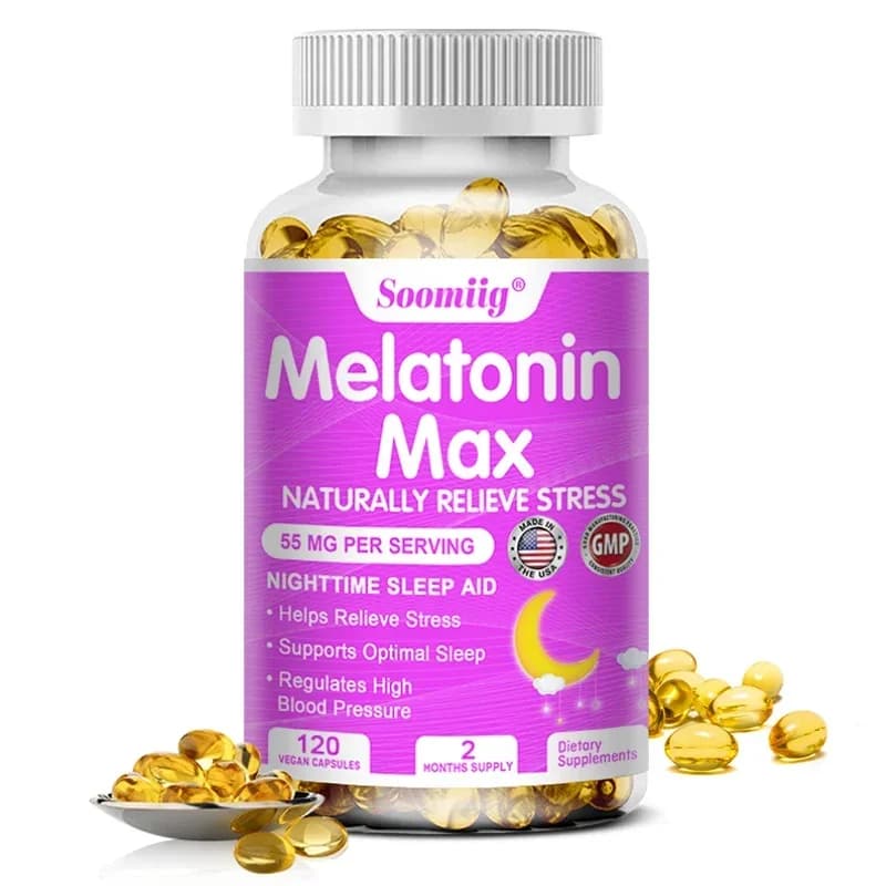 bottle of melatonin 55mg with MSM, zinc, vitamin D3 and B6 — image 7