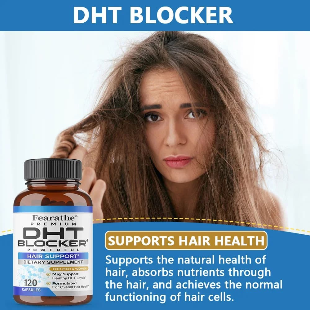 bottle of saw palmetto and biotin hair supplement — image 2