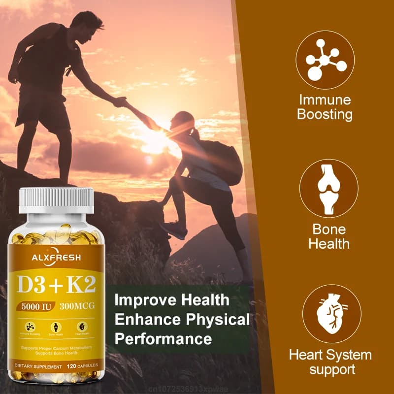 Vitamin D3 + K2 capsules bottle — image 2