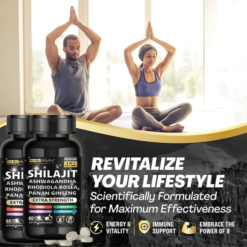bottle of shilajit ashwagandha ginseng supplement — image 6
