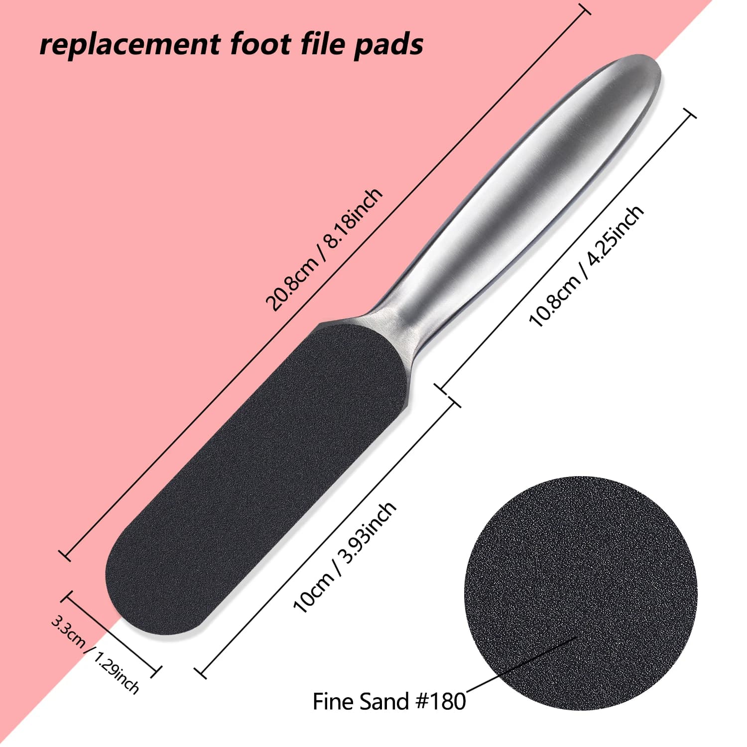 Stainless steel foot rasp with 20 interchangeable files — image 5