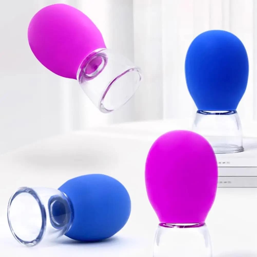 silicone facial cupping set with multiple cup sizes — image 4