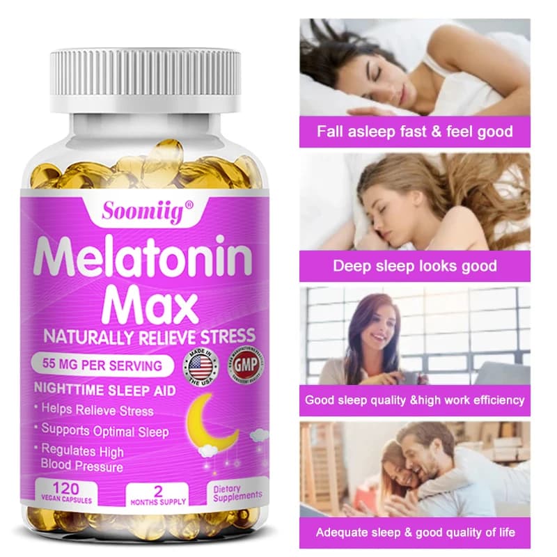 bottle of melatonin 55mg with MSM, zinc, vitamin D3 and B6 — image 4
