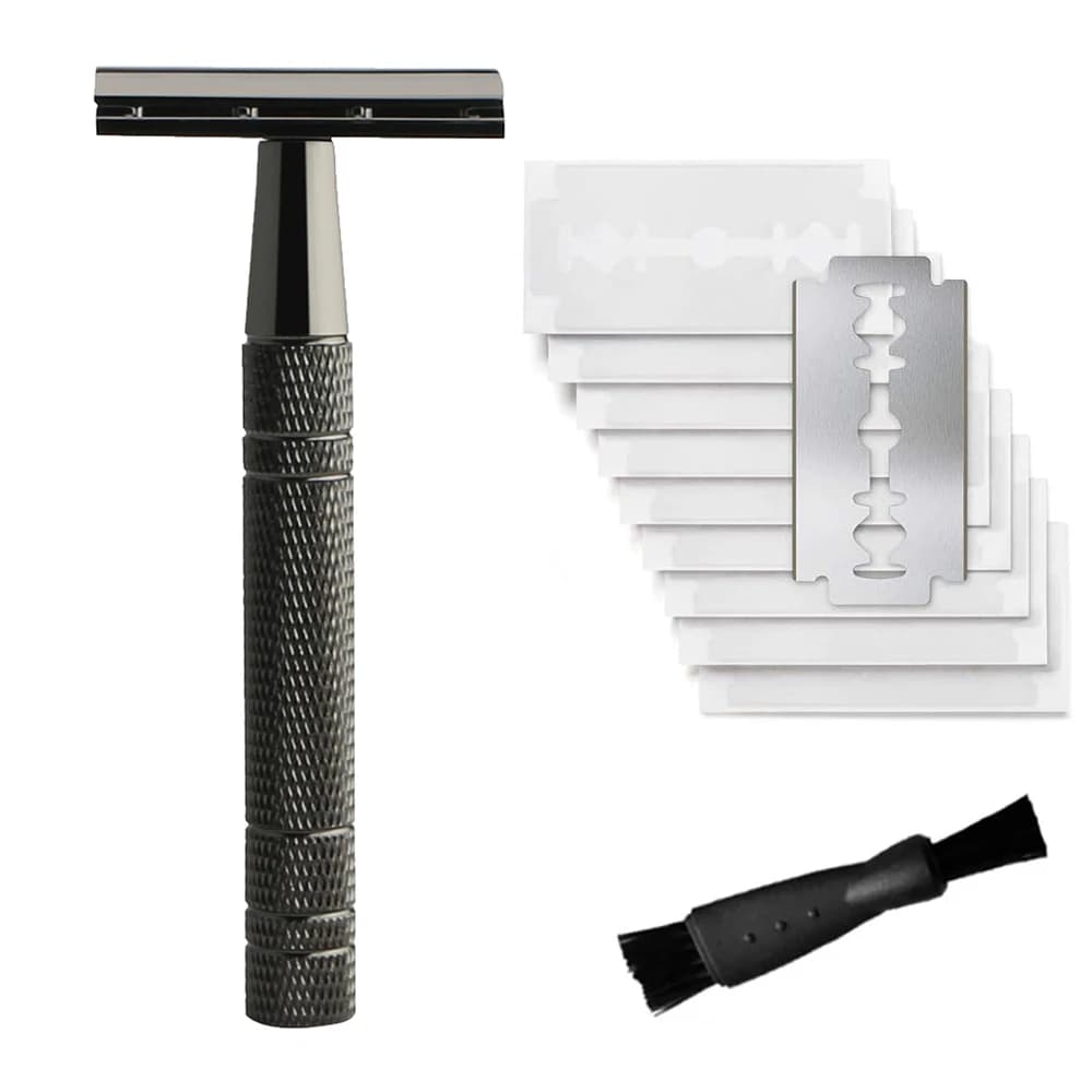 double edge safety razor with ten blades — image 7