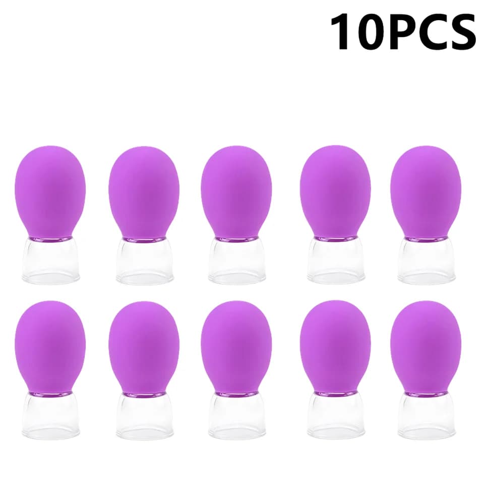 silicone facial cupping set with multiple cup sizes — image 8