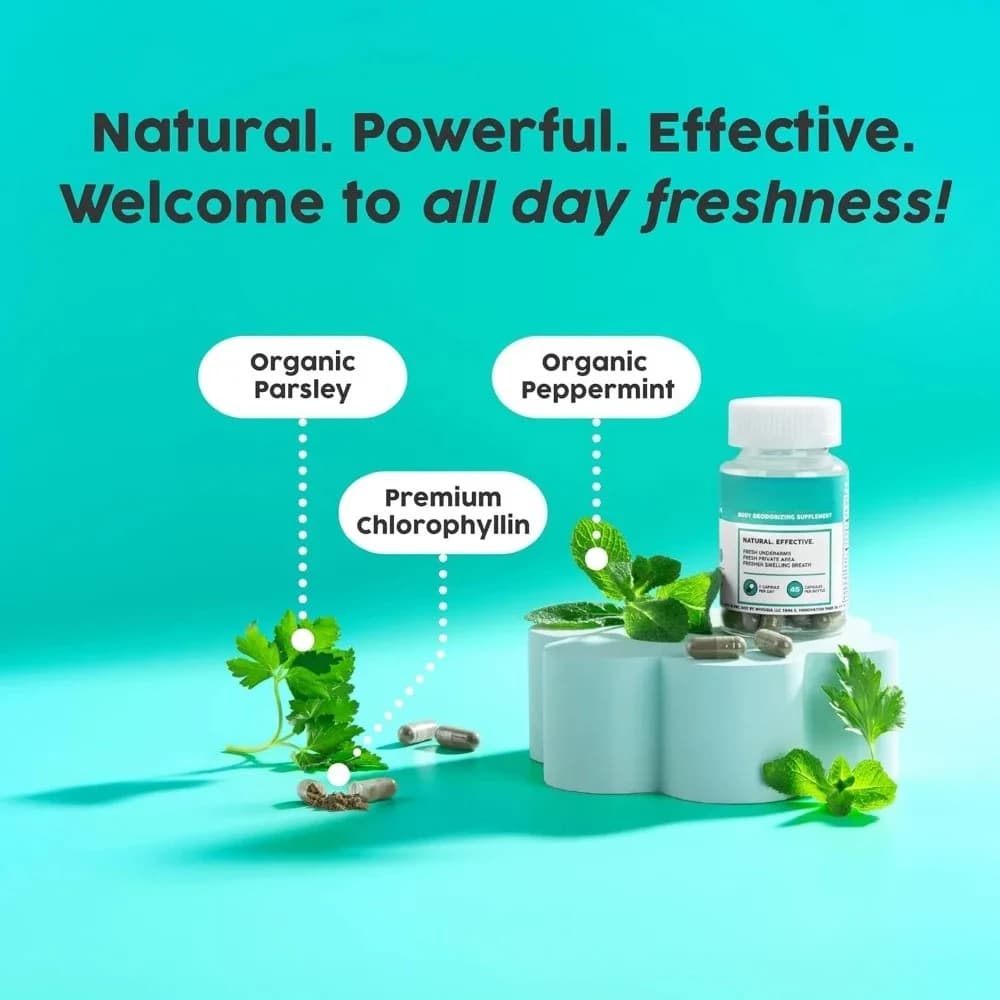 bottle of internal deodorant supplement — image 5