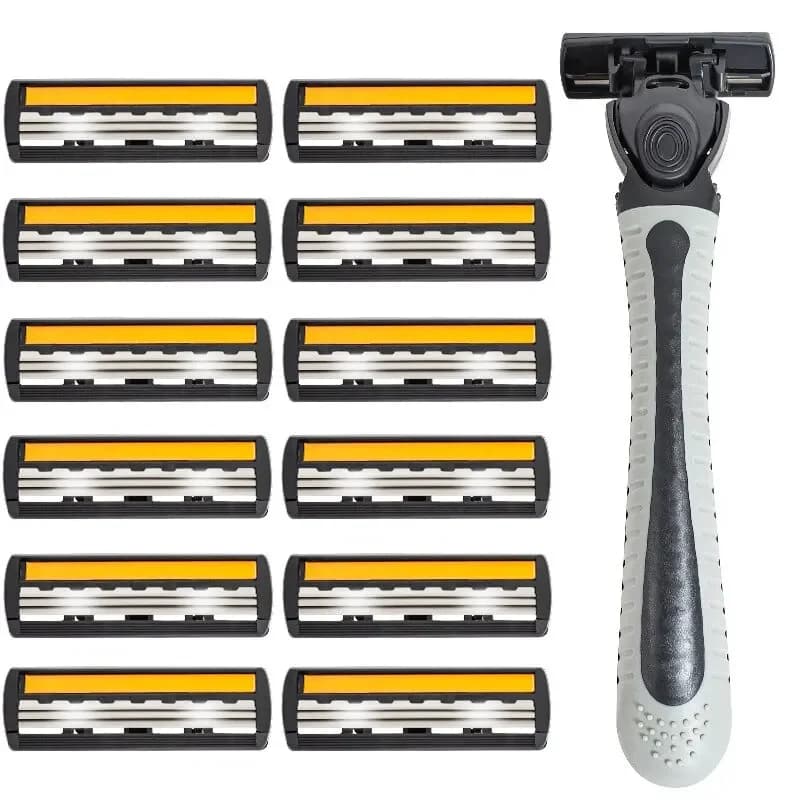 three-layer men's razor with replaceable blades — image 2