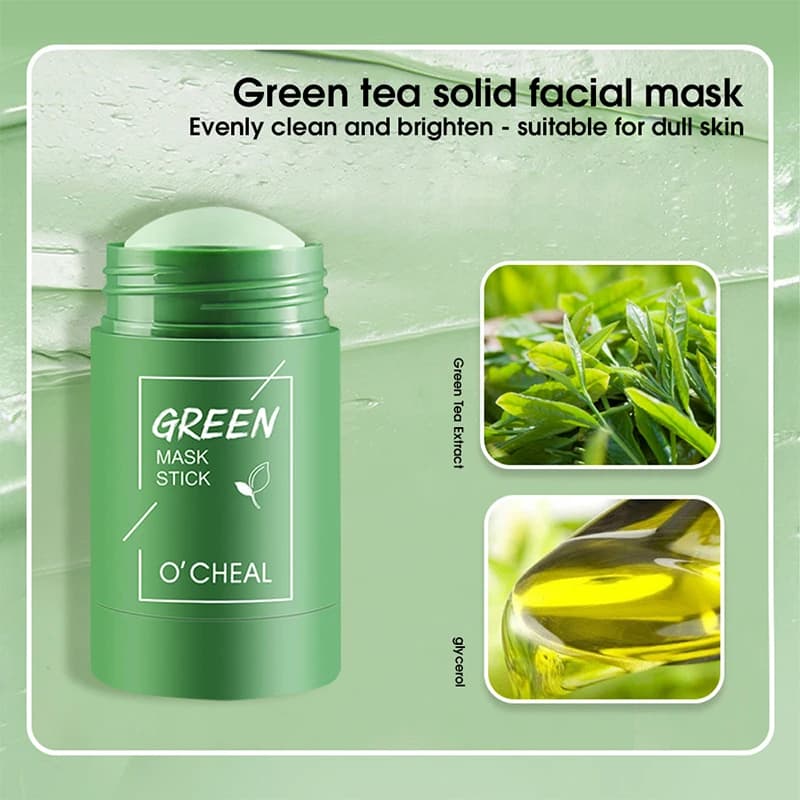 solid green tea honey peach facial mask stick — image 4