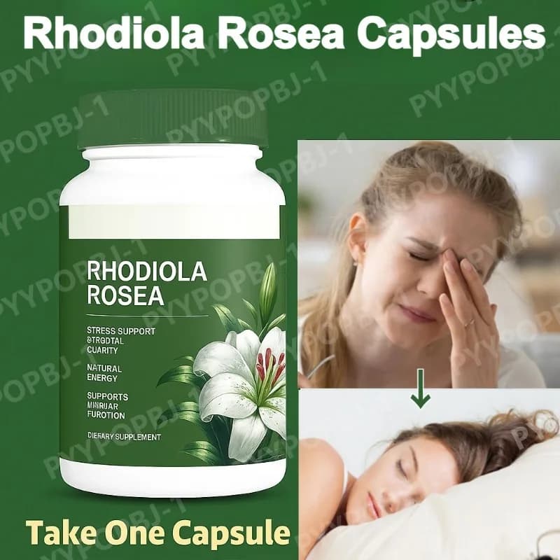 Rhodiola Rosea 500 mg capsules bottle — image 4