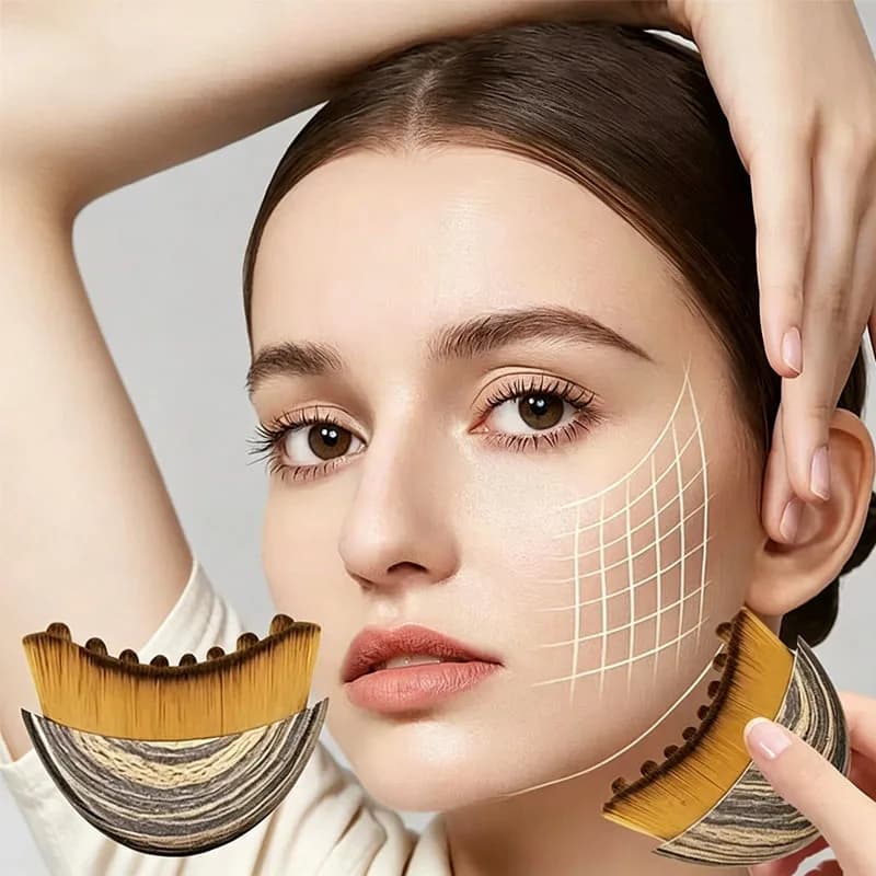 Ergonomic lymphatic contour face brush — image 4