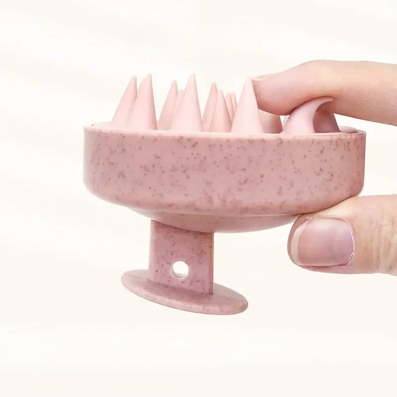silicone scalp massage brush with soft bristles — image 4