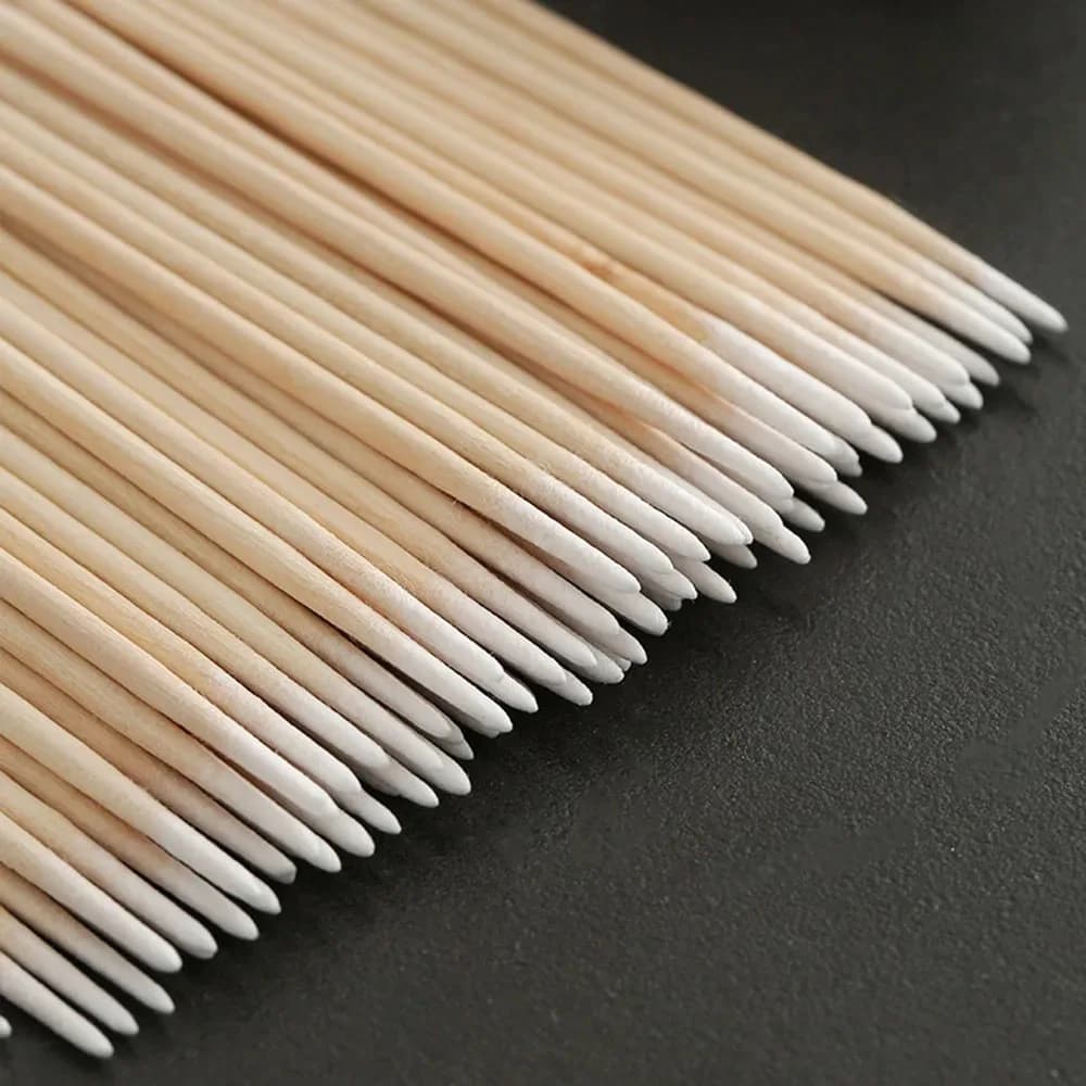 Disposable wooden tip cotton nail sticks — image 4