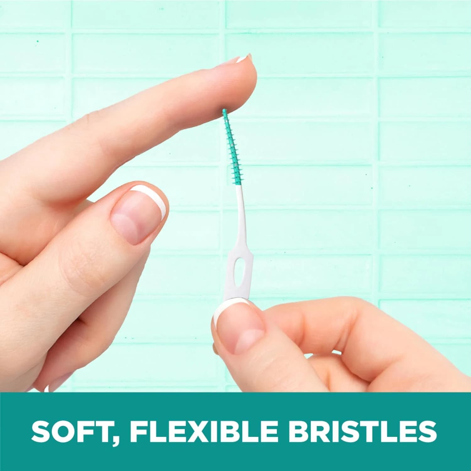 L-shaped interdental brush with soft nylon bristles — image 4