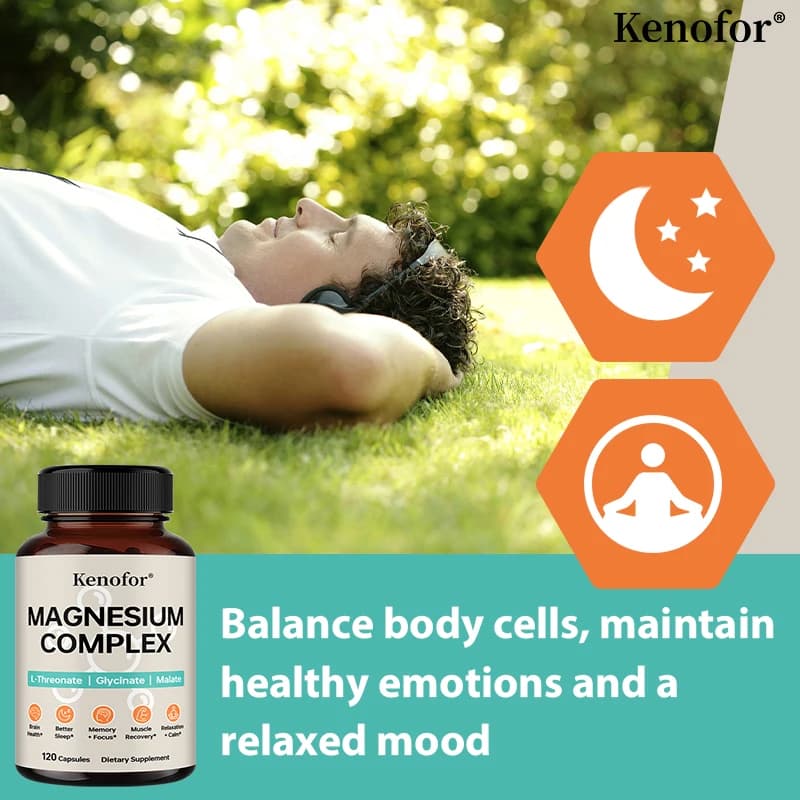 bottles of magnesium complex supplement with threonine glycine malate — image 5