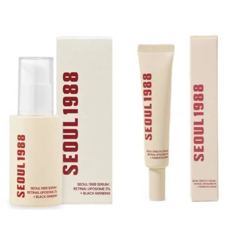 Retinol face serum bottle with black ginseng and vitamin C — image 1
