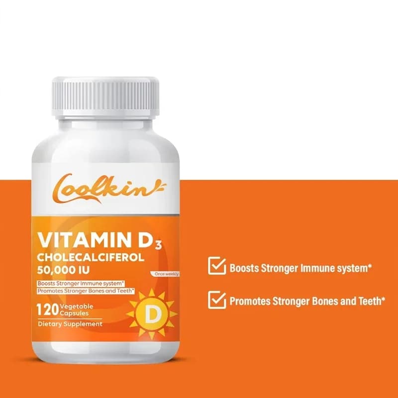 Vitamin D3 50,000 IU vegetarian capsules bottle — image 4