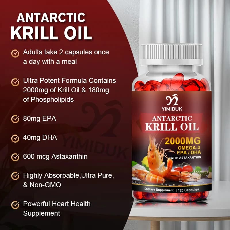 bottles of Antarctic krill oil capsules — image 2