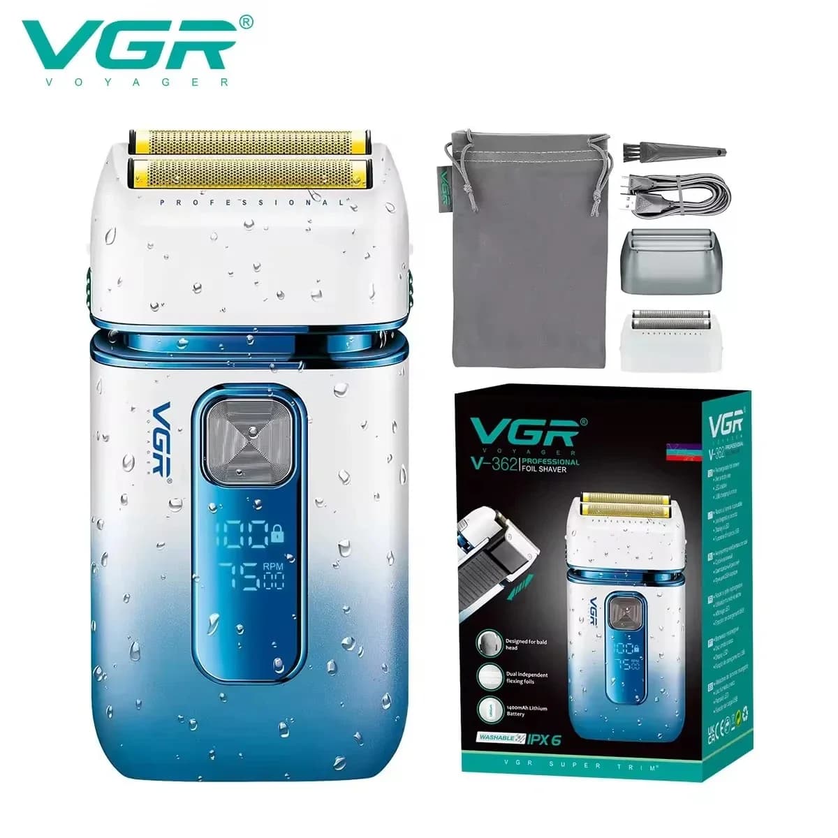 USB rechargeable hair and beard electric shaver — image 5