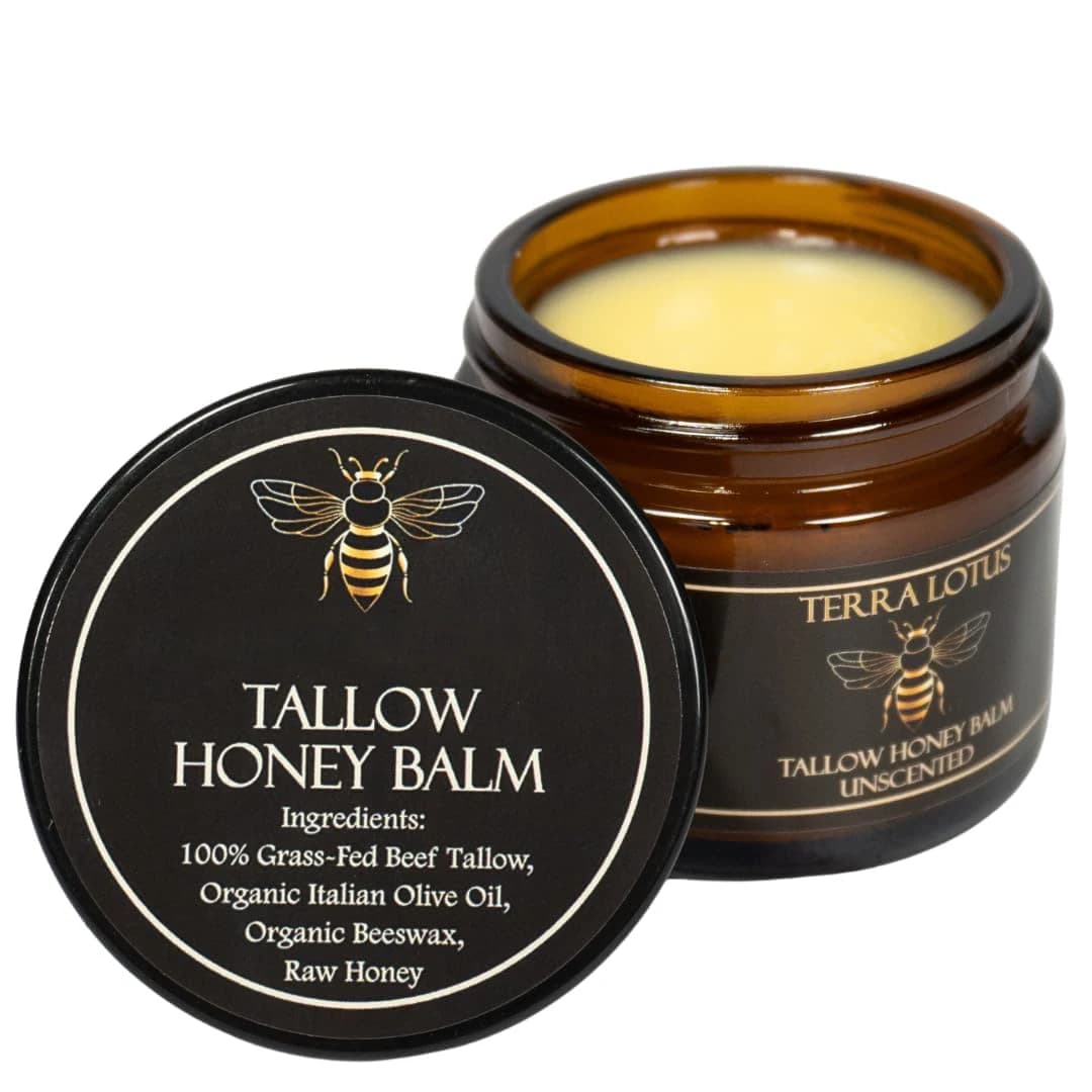 tallow and manuka honey moisturizing cream in a 60g jar — image 1