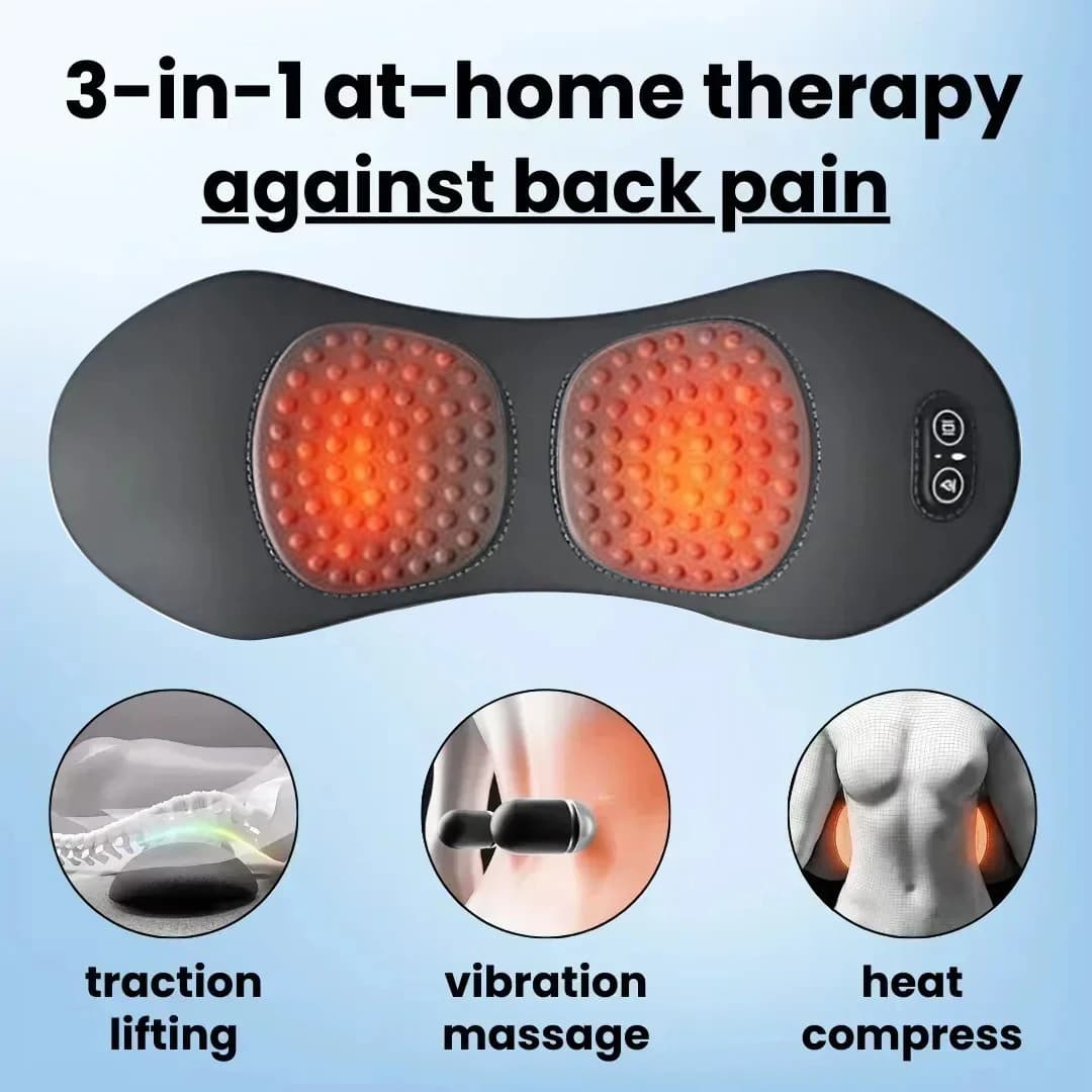 3-in-1 Shiatsu Back and Shoulder Massager with Bed Relief