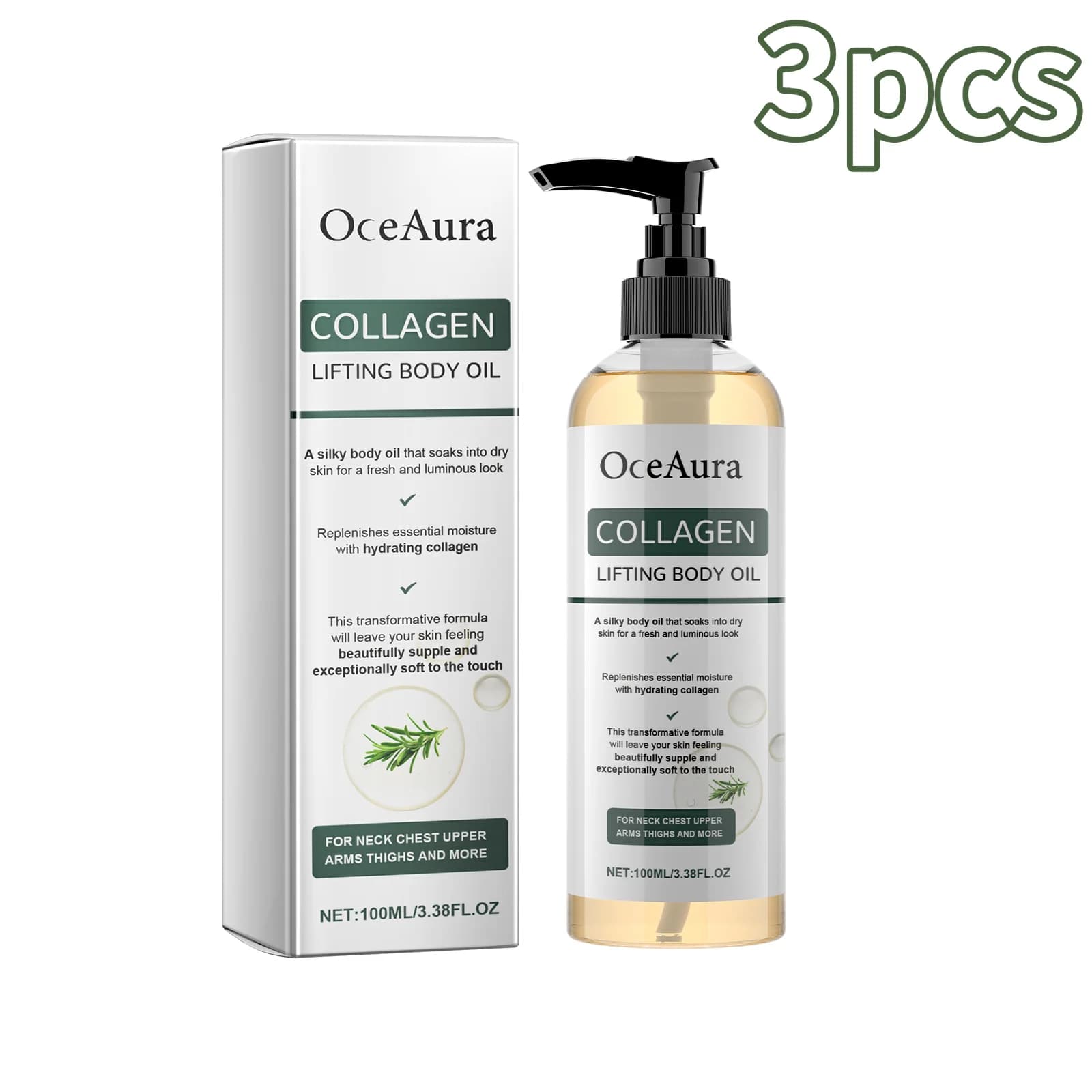 Collagen firming body oil bottle 100ml — image 8