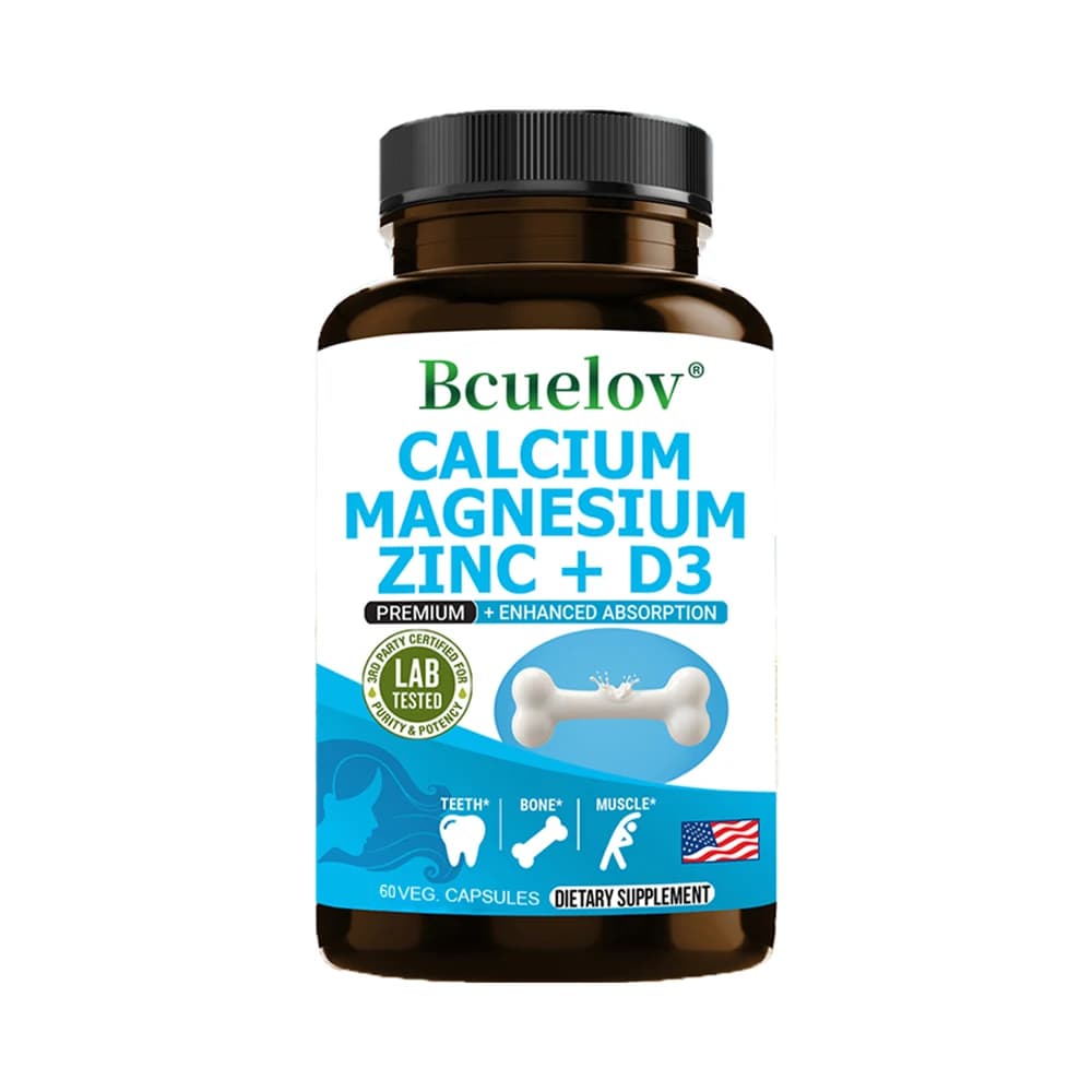 Calcium magnesium zinc vitamin D3 supplement bottle — image 7